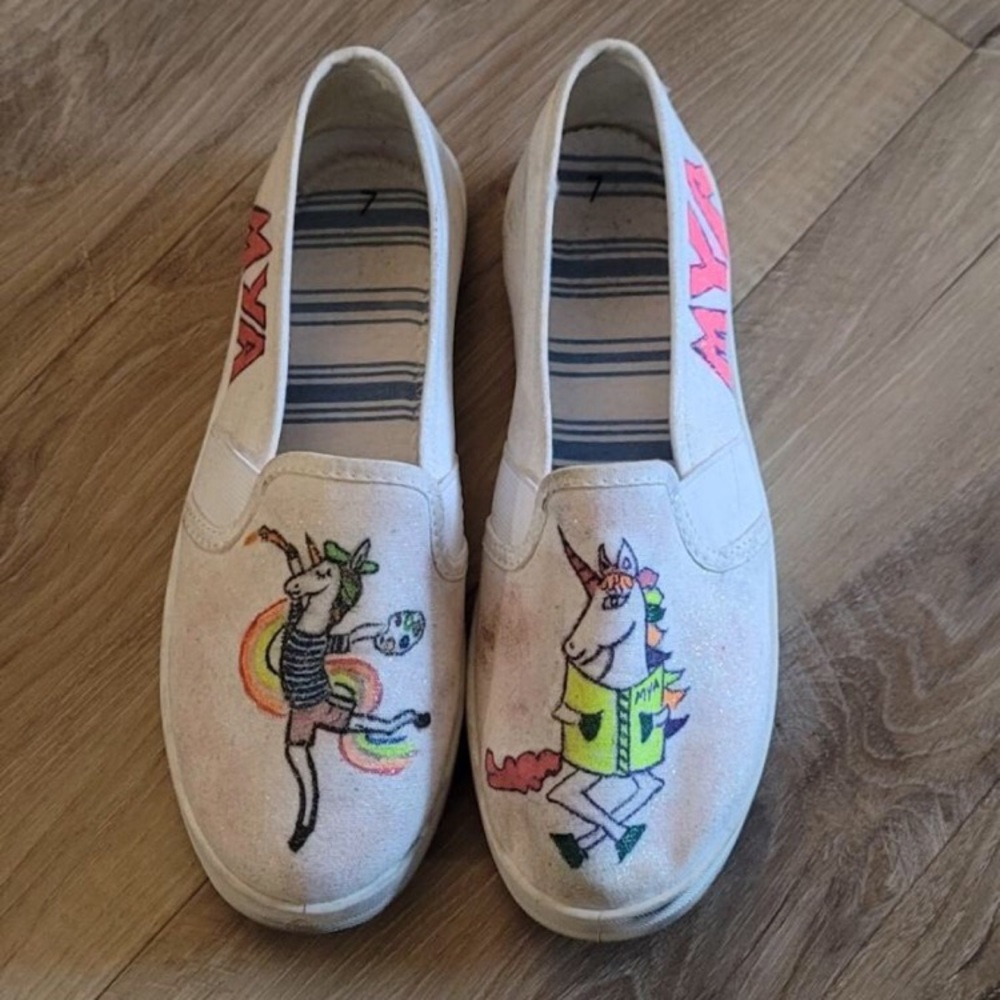 Customized “Mya” Canvas Slip On Shoes